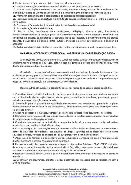 Ofício Circular nº 5/2021/FENPB – referente a solicitação de apoio para a permanência dos profissionais da Psicologia e Serviço Social no Fundeb (PL 3418/2021)